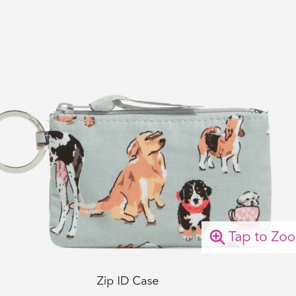 Vera Bradley Dog Show Zip ID Case NWT